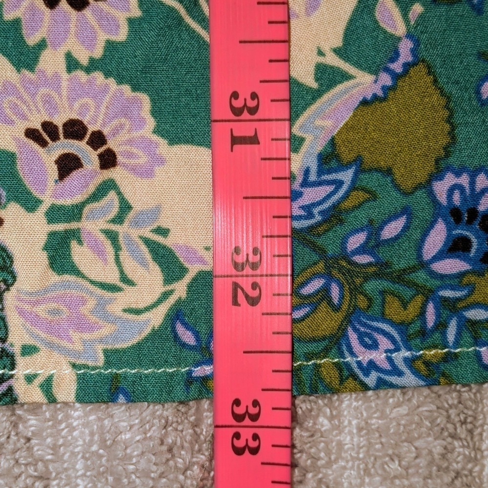 Umgee Womens Boho Patchwork Paisley Floral Tunic Top Crochet Lace Cream‎ Teal L - Picture 6 of 7